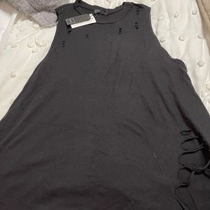 Ripped black tank top